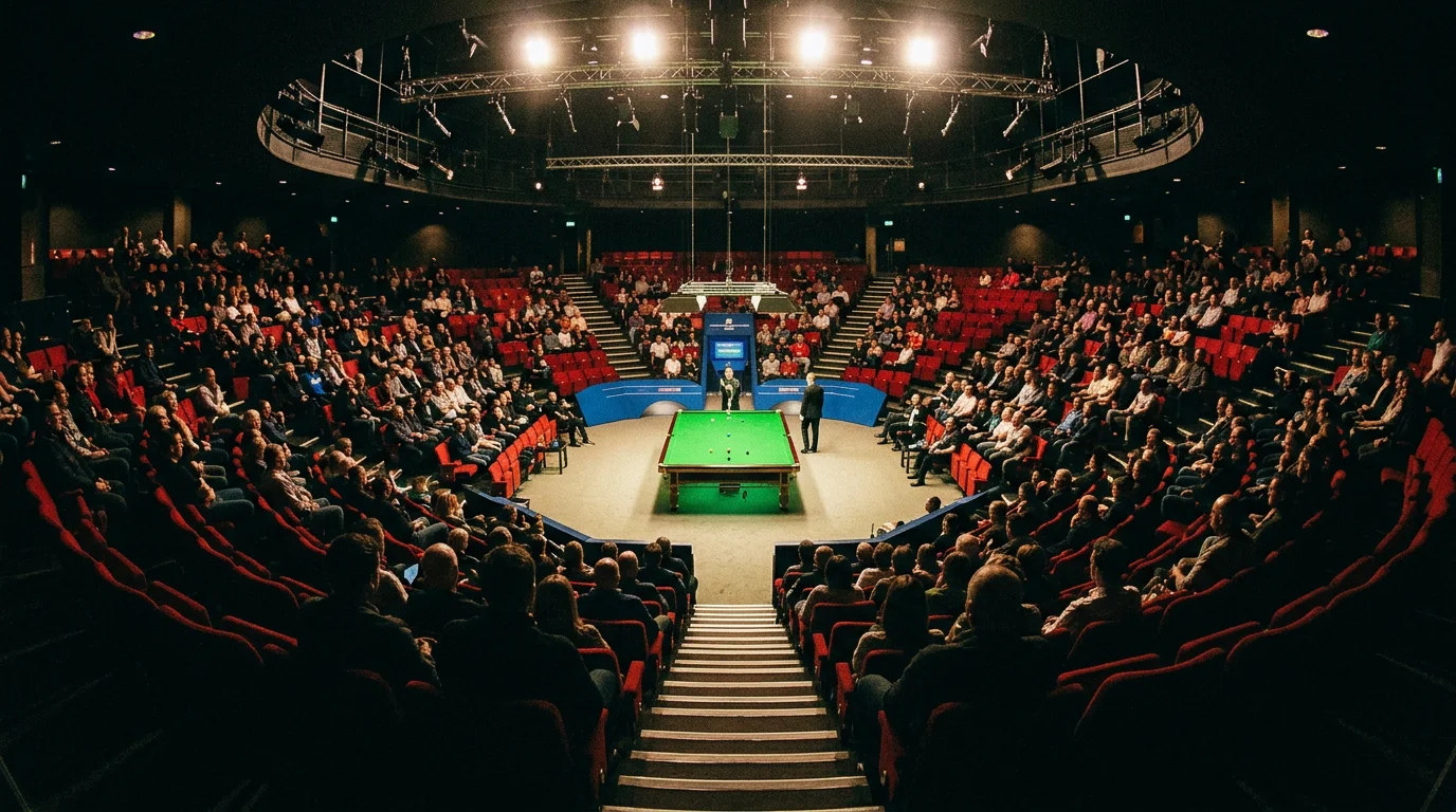 Crucible Theatre Sheffield Atmosphäre bei der Snooker WM